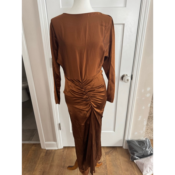 Women's Veronica Beard Long Sleeve Dress Brown Size 2 - Picture 2 of 10